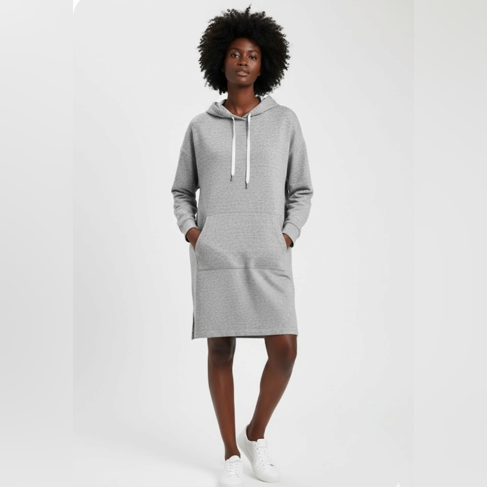 Gabrielle Union For New York & Company Gray Midi Hoodie Dress size L